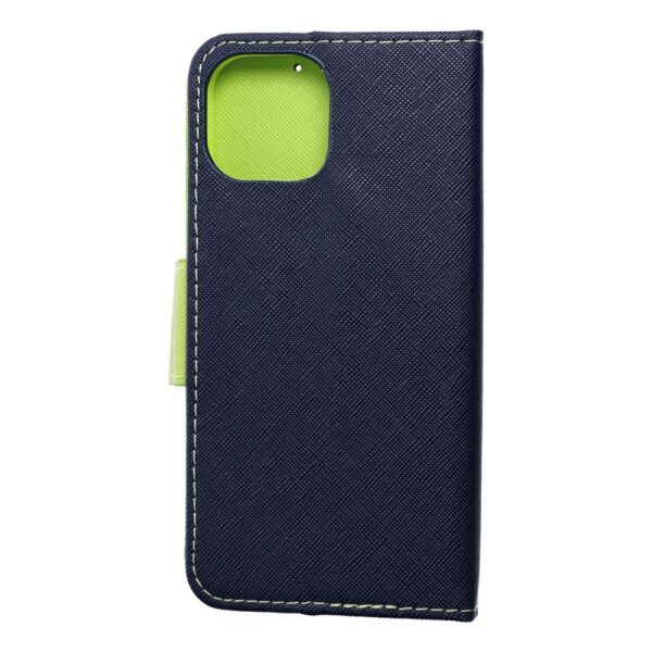 FANCY Book case for IPHONE 15 navy / lime – Bild 4