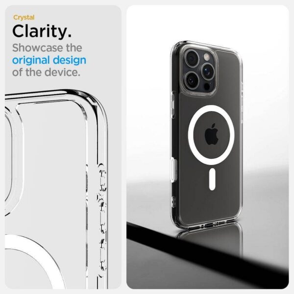SPIGEN case ULTRA HYBRID "T" MAG compatible with MagSafe for IPHONE 16 Pro white – Bild 2