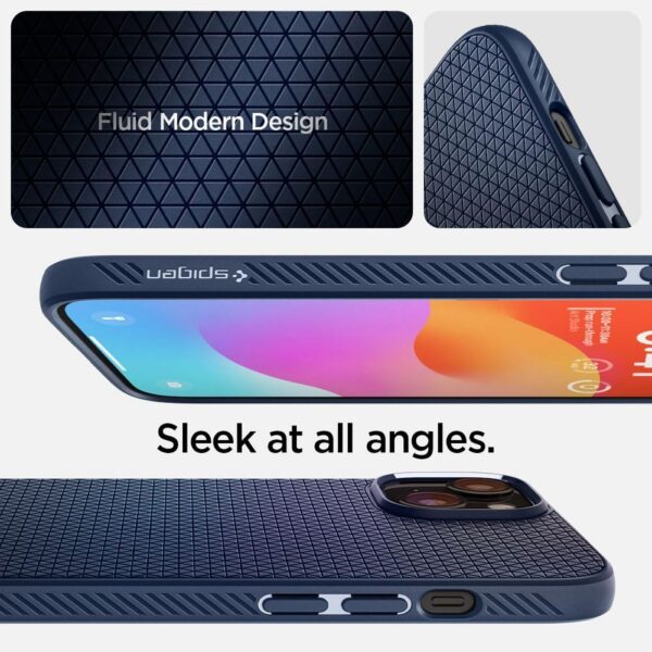 SPIGEN case LIQUID AIR for IPHONE 15 navy blue – Bild 4