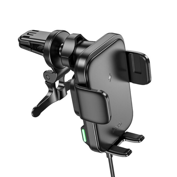 HOCO car holder with wireless charging for air vent HW10 black – Bild 2