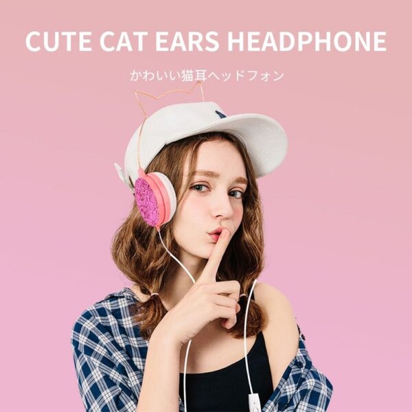 Headphones CAT EAR model YLFS-22 Jack 3,5mm blue – Bild 3