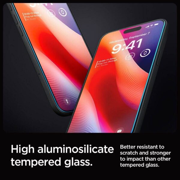 SPIGEN tempered glass GLAS.TR ”EZ FIT” 2-pack for IPHONE 16 Pro Max clear – Bild 2