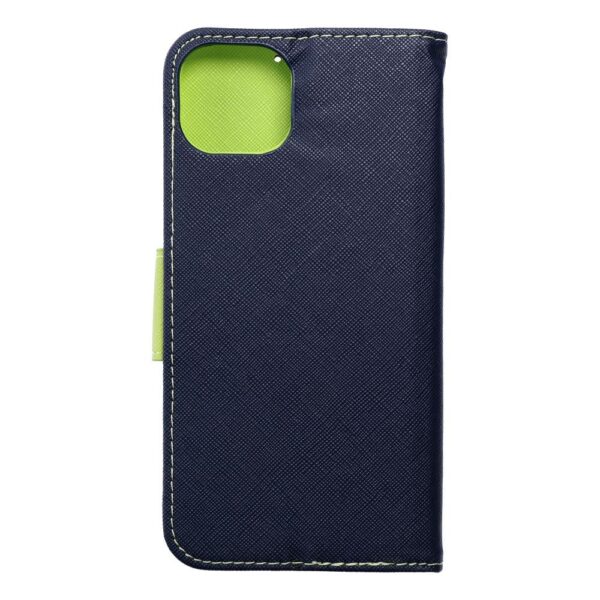 FANCY Book case for IPHONE 15 Plus navy / lime – Bild 5