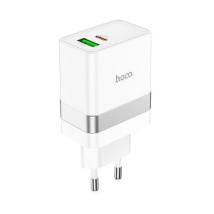 HOCO travel charger USB A + Typ C PD QC3.0 3A 30W N21 white