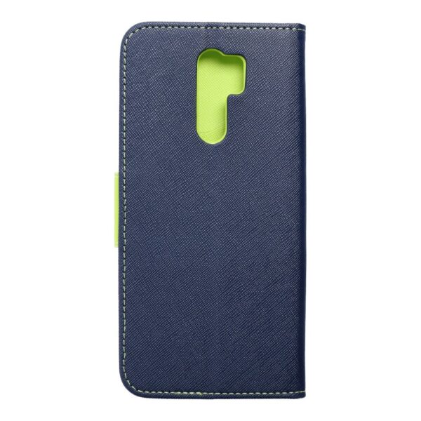 FANCY Book case for XIAOMI Redmi 9 navy/lime – Bild 2