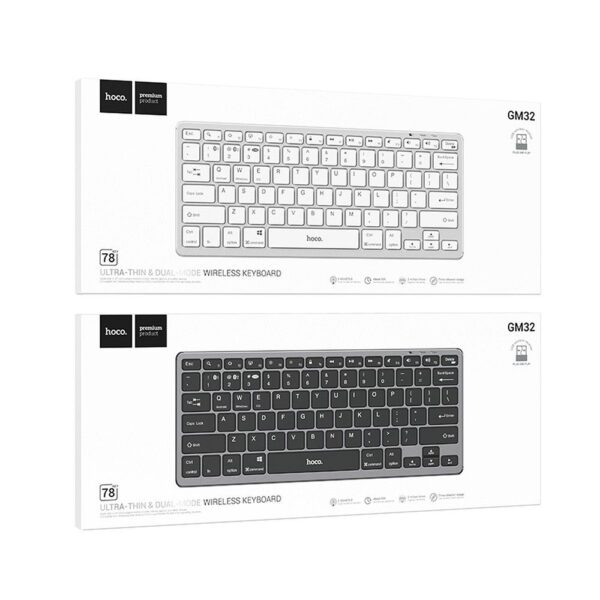 HOCO wireless keyboard QWERTY GM32 black – Bild 3