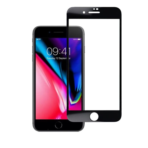 Tempered Glass Blue Star - APP IPHONE 7/8 Plus 5D Full Cover black – Bild 3