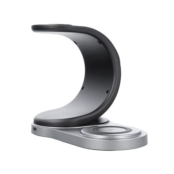 FORCELL F-ENERGY Sail Mag wireless charger 3in1 compatible with MagSafe Qi 15W black – Bild 4