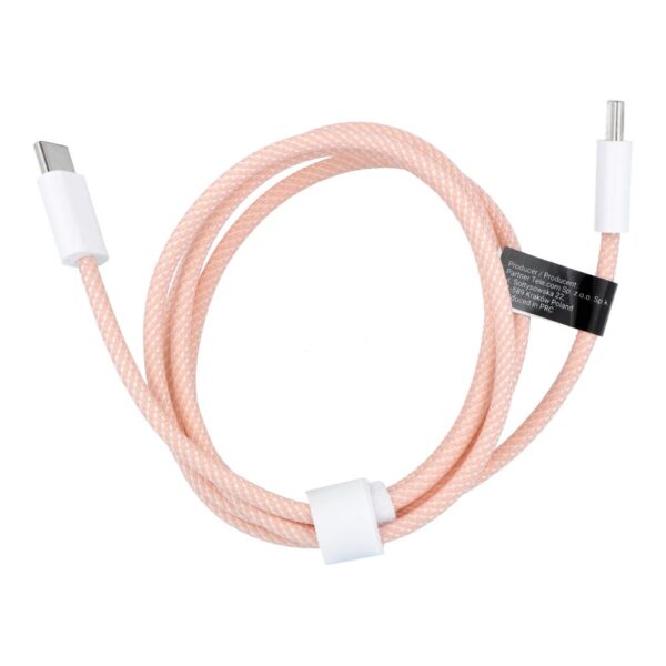 Cable Type C to Type C PD QC3.0 3A 60W C263 1 m pink