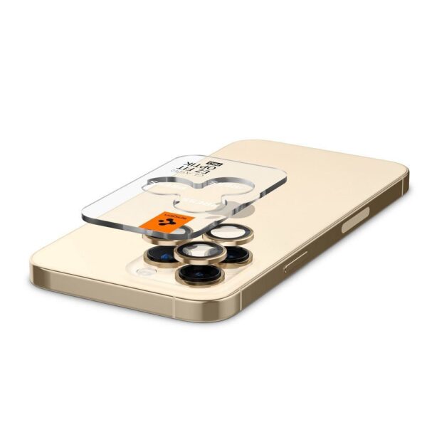SPIGEN camera protector OPTIK.TR ”EZ FIT” 2-pack for IPHONE 14 Pro / 14 Pro Max gold – Bild 3