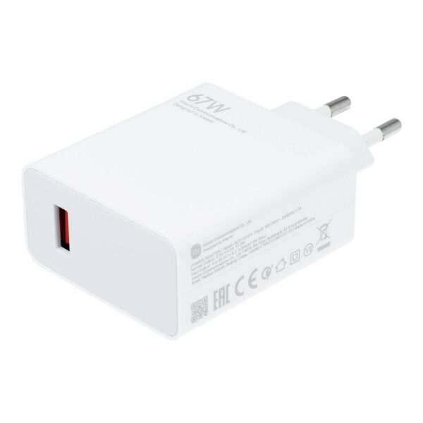 XIAOMI original charger USB A QC3.0 3A 67W MDY-12-EH white bulk – Bild 3