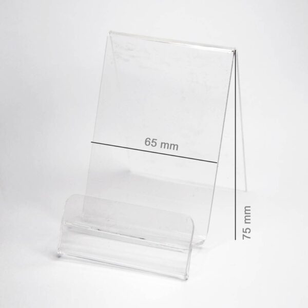 Plexi Vertical Holder with Place for Price (Smartphone - 65 mm)