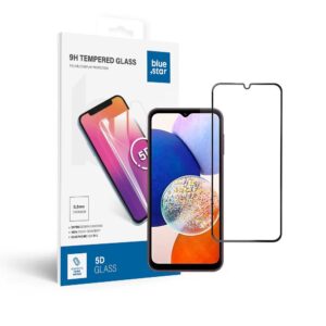 Tempered Glass Blue Star - SAMSUNG A14 5G Full Face (full glue with frame/small size) - black Tempered Glass Blue Star