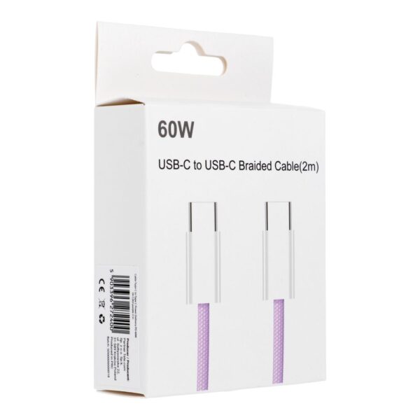 Cable Type C to Type C PD QC3.0 3A 60W C263 2 m purple – Bild 2