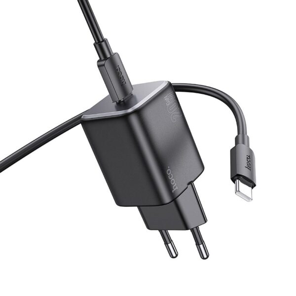 HOCO wall charger Type C + cable Type C to Type C QC PD 20W N40 black – Bild 4