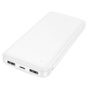 HOCO powerbank 10 000 mAh with cables Type C + Lightning 2A J118 white
