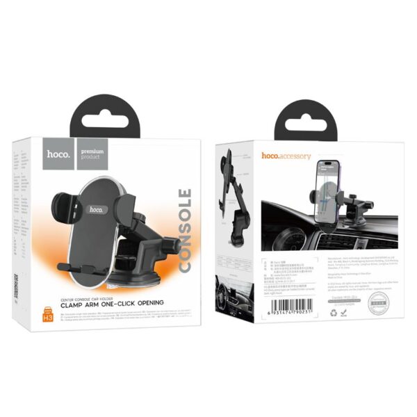HOCO car holder for windshield / center console H3 dark night black – Bild 3