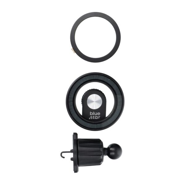 BLUE STAR MAG TWIST magnetic air vent car holder compatible with MagSafe black – Bild 5