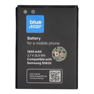 BLUE STAR PREMIUM battery for SAMSUNG S5830 Galaxy Ace / Galaxy Gio S5670 1600 mAh