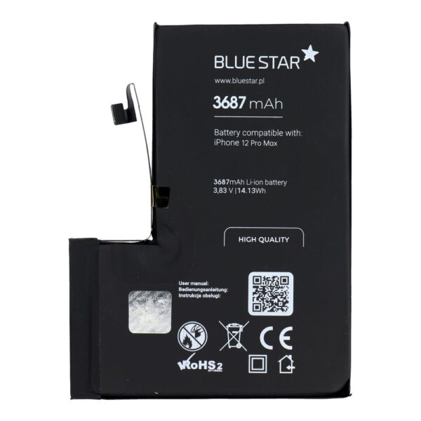 BLUE STAR HQ battery for IPHONE 12 Pro Max 3687 mAh
