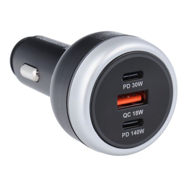 Car charger USB A + 2 x Type C PD QC3.0 3A 191W CC69-2C1A black – Bild 4
