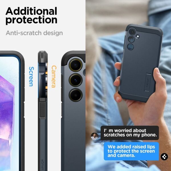 SPIGEN case TOUGH ARMOR for SAMSUNG A55 5G metal slate – Bild 5
