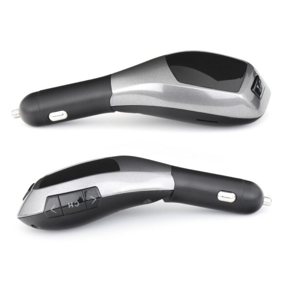 Transmitter FM bluetooth + USB reader + memory card reader X5 black sliver – Bild 2