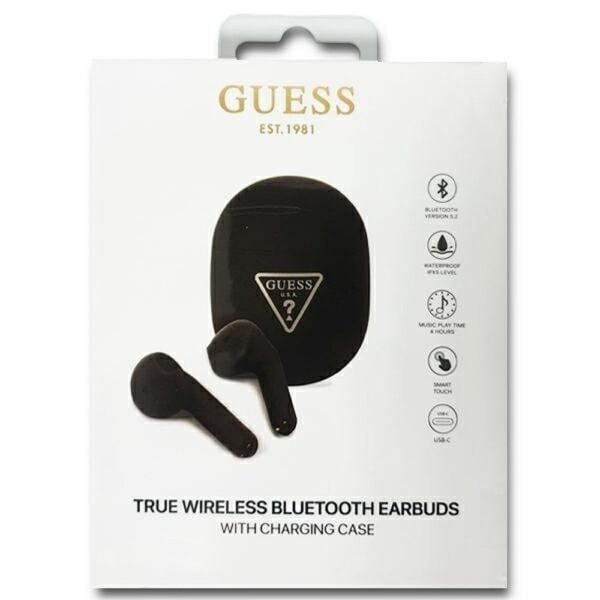 Bluetooth Earphones Stereo TWS GUESS with docking station GUTWST82TRK (Triangle Logo / black) – Bild 2