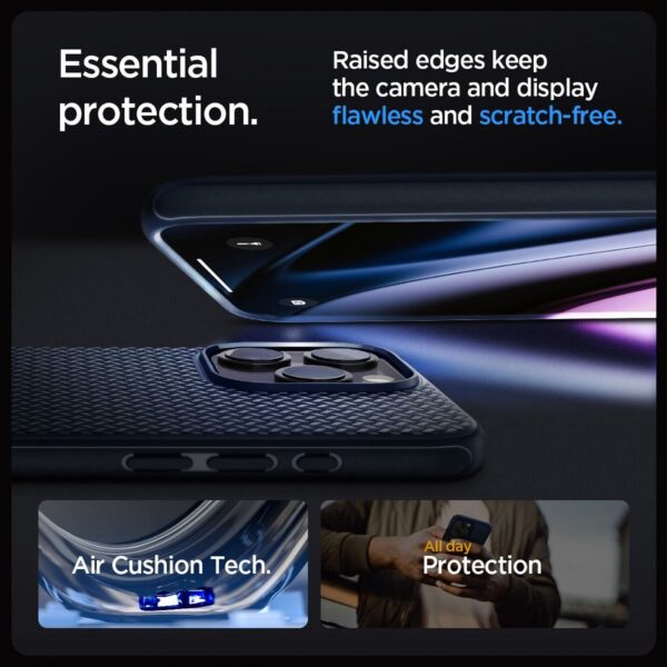 SPIGEN case MAG ARMOR compatible with MagSafe for IPHONE 15 Pro Max navy blue – Bild 4