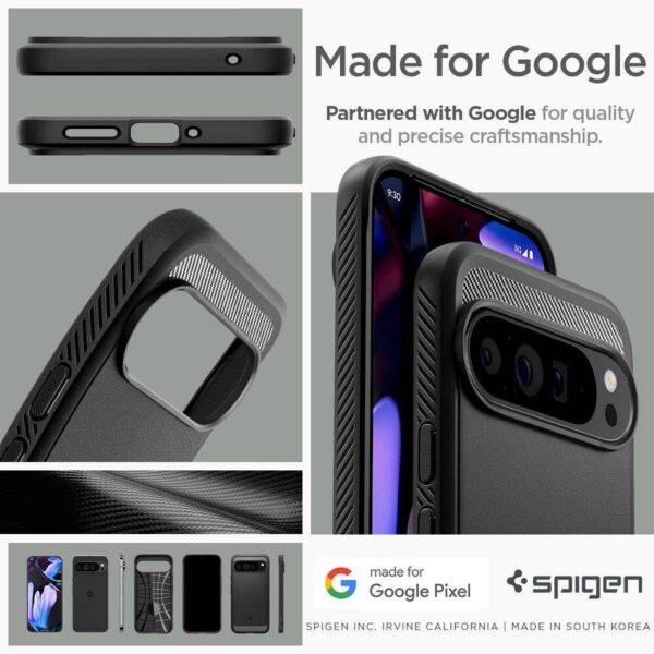 Case SPIGEN case RUGGED ARMOR for GOOGLE Pixel 9 Pro XL matte black – Bild 4