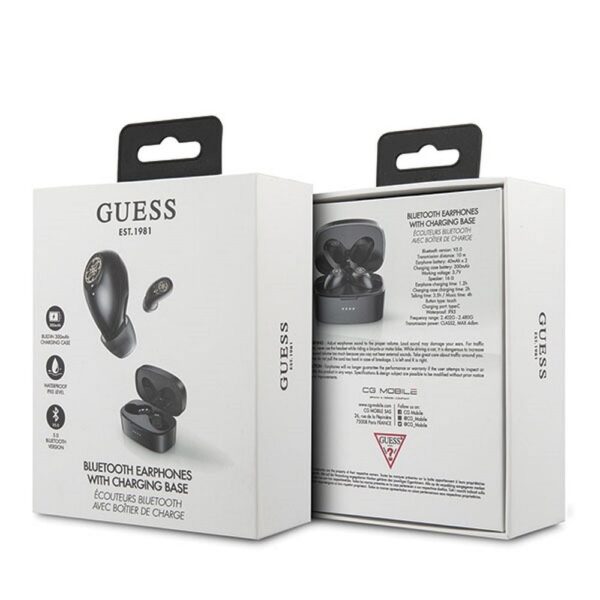 Bluetooth Earphones Stereo TWS GUESS V5.0 4H MUSIC TIME with docking station black ( GUTWSJL4GBK ) – Bild 2