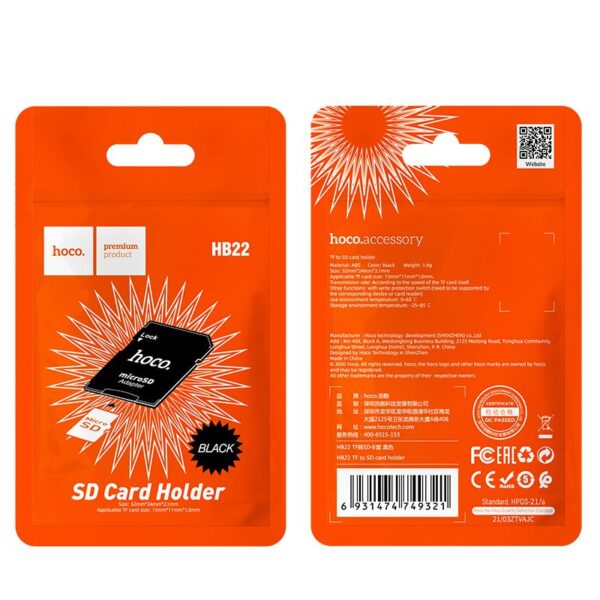 HOCO adapter TF to SD memory cards HB22 – Bild 3