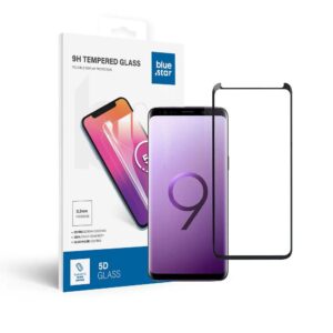 Tempered Glass Blue Star - SAMSUNG Galaxy S9 Full Face (full glue/case friendly) - black Tempered Glass Blue Star