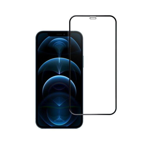 Tempered Glass Blue Star - APP IPHONE 12/12 Pro 5D Full Cover black – Bild 5