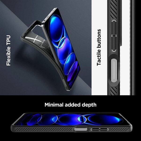 SPIGEN case LIQUID AIR for XIAOMI Redmi Note 12 Pro 5G / POCO X5 Pro 5G matte black – Bild 2