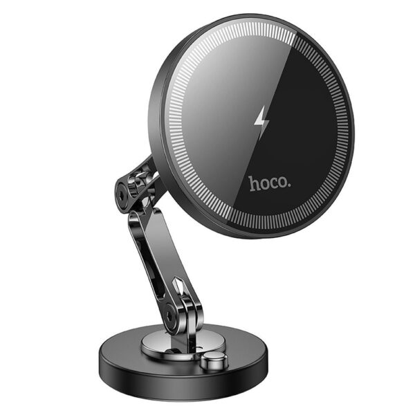 HOCO car holder with wireless charging for center console compatible with MagSafe 15W HW26 black