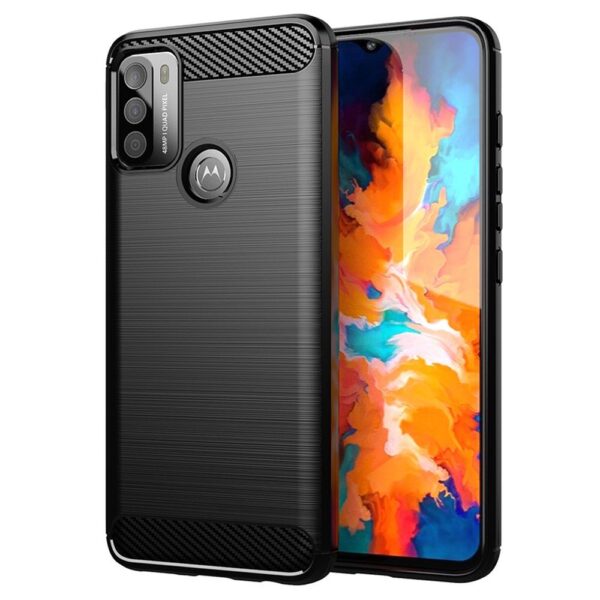CARBON case for MOTOROLA EDGE 50 Pro black – Bild 2
