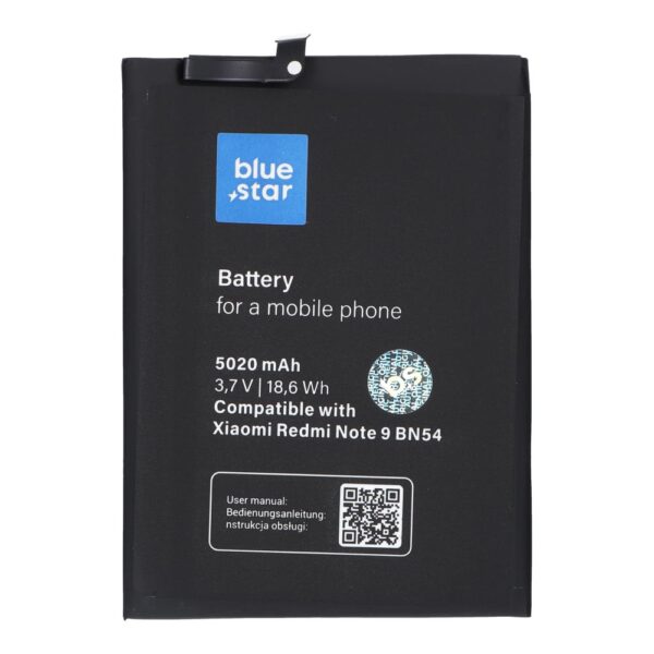 BLUE STAR battery for XIAOMI REDMI NOTE 9 (BN54) 5020 mAh
