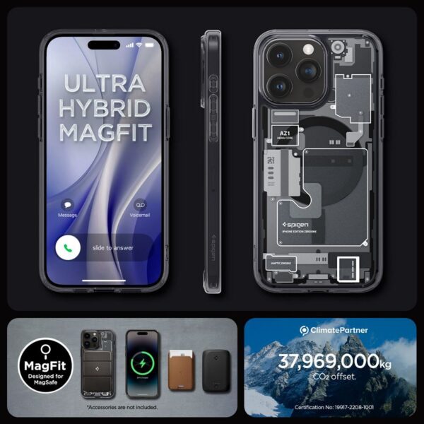 SPIGEN case ULTRA HYBRID MAG compatible with MagSafe for IPHONE 15 Pro Max zero white – Bild 3