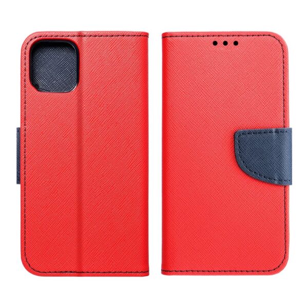 FANCY Book case for IPHONE 16 red / navy – Bild 4