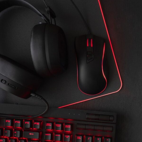 Gaming mouse and keyboard pad 800 x 300 x 3 mm with light black – Bild 2