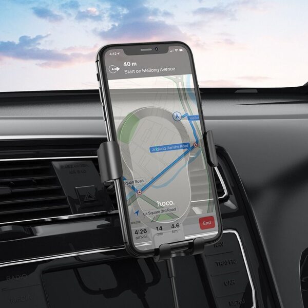 HOCO car holder with wireless charging for air vent 15W CA105 black – Bild 2