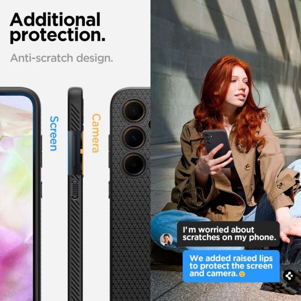 SPIGEN case LIQUID AIR for SAMSUNG A35 5G matte black – Bild 4