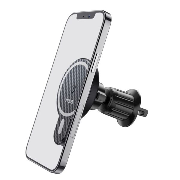 HOCO car holder with wilress charging compatible with MagSafe for air vent 15W CA85 black – Bild 2