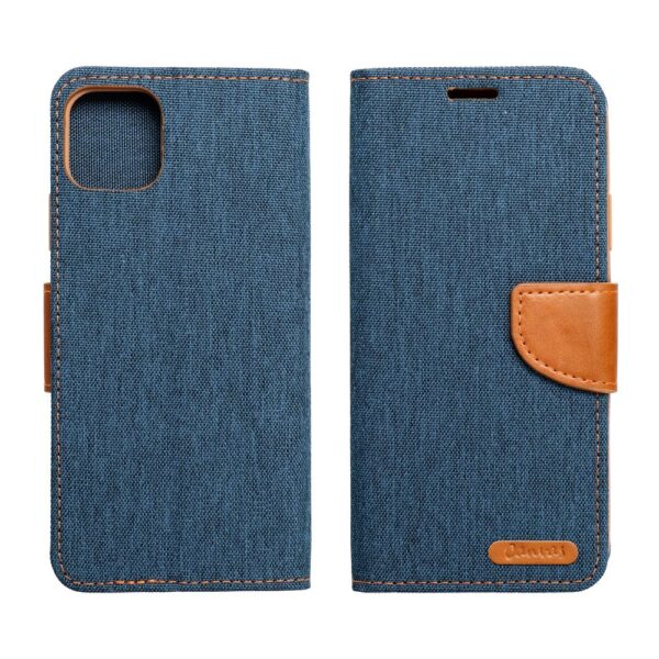 CANVAS Book case for IPHONE 16 Pro navy blue – Bild 3