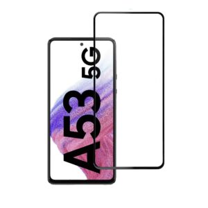 Tempered Glass Blue Star - SAMSUNG A53 5G Full Face (full glue with frame/small size) - black Tempered Glass