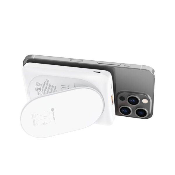 FORCELL F-ENERGY F10K2 MagStand powerbank compatible with MagSafe PD QC3.0 5A 20W 10 000 mAh white – Bild 2