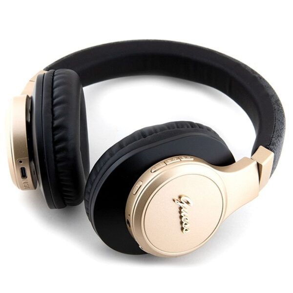 GUESS wireless headphones bluetooth GUBH604GEMK (4G Script) black – Bild 3
