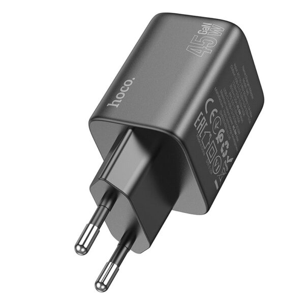 HOCO charger 2 x Type C PD QC 45W GaN N42 black – Bild 5