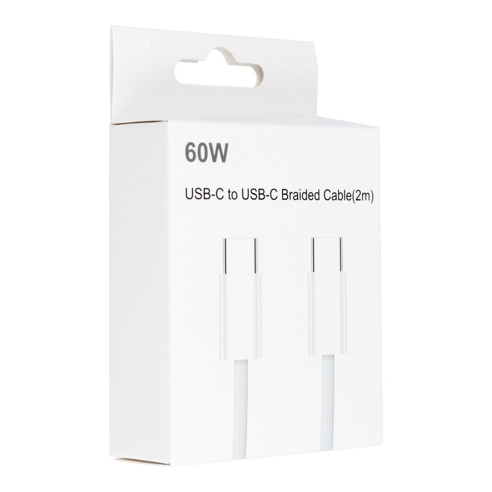 Cable Type C to Type C PD QC3.0 3A 60W C263 2 m white – Bild 2